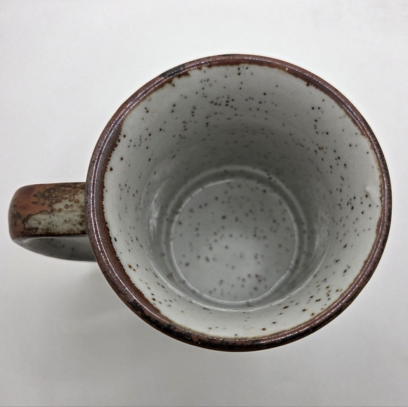Vtg 70s Studio Pottery Stoneware Mug - Hand Thrown Floral Design 8oz Boho Hippie - Picture 4 of 5